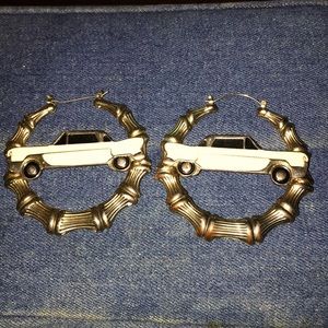 Pink Cadillac Bamboo Earrings